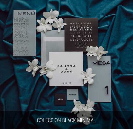 Coleccion detalles de boda, Black Minimal