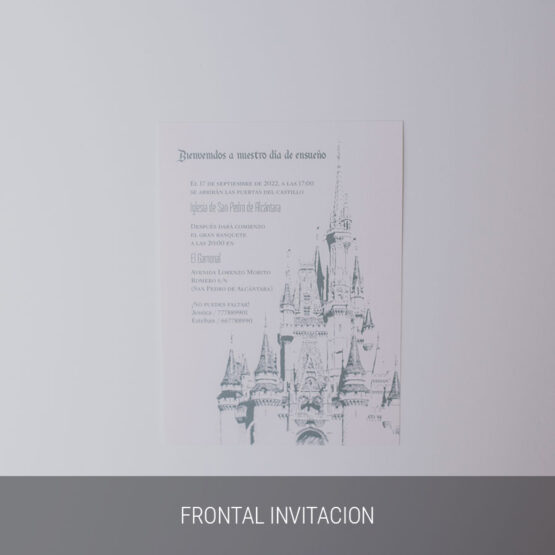 Frontal invitación Weddingland