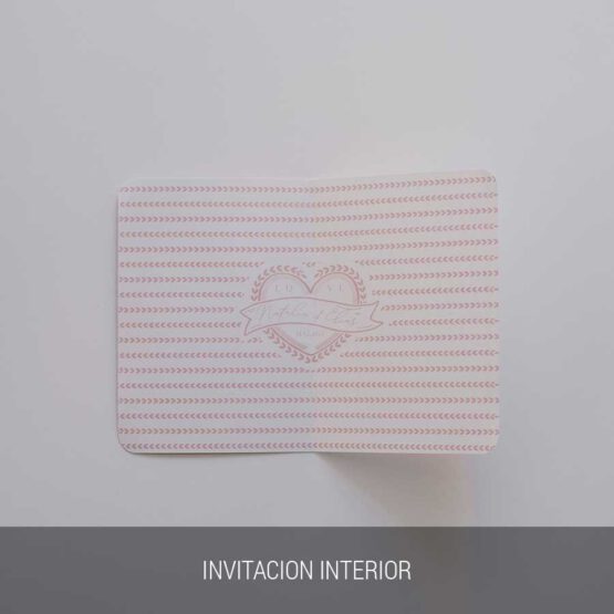 Invitación de boda viajera, interior de la invitacion