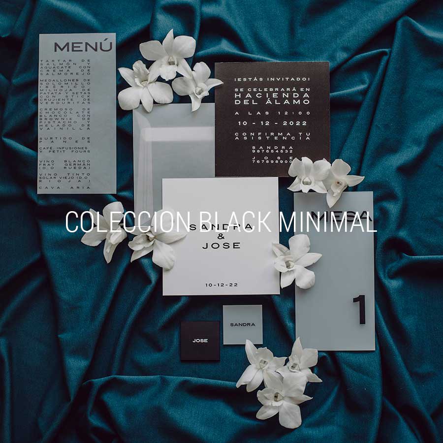 Detalles para bodas, coleccion Black Minimal